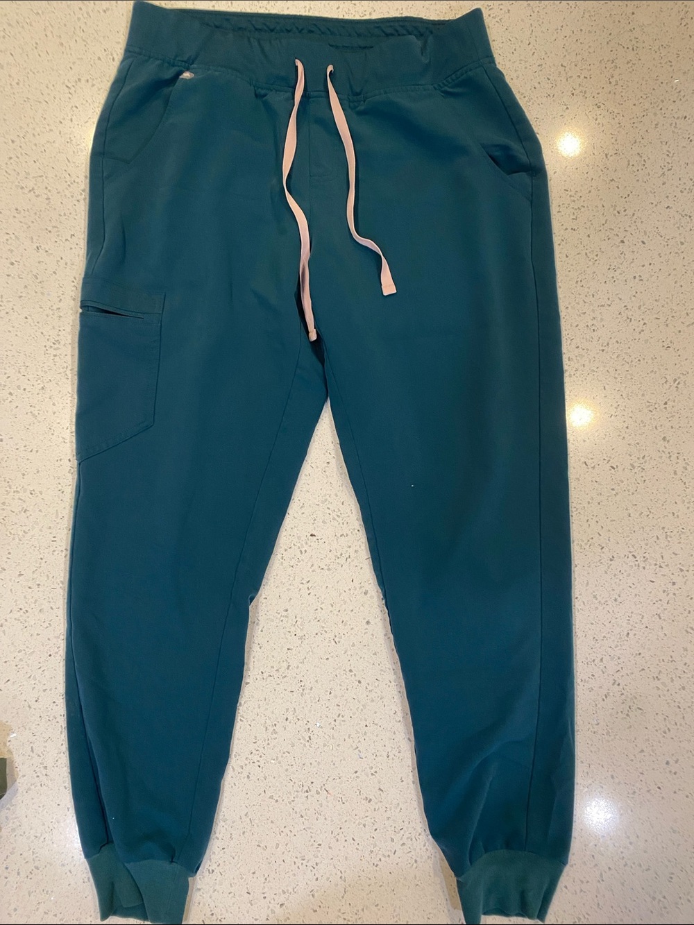 Womenโs Teal Drawstring scrub pants